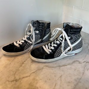 Sneakers, high top, Dolce Vita, black with silver studs